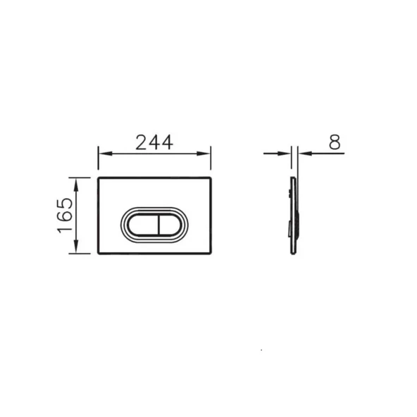 VitrA Gömme Rezervuar Seti 800-1896 (Gömme Rezervuar+Stop Valf+Mat Siyah Panel) - 5