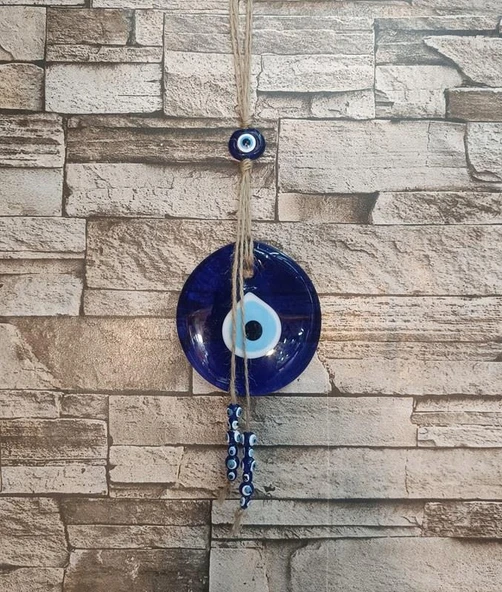 Duvar Süsü Cam Nazar Boncuğu Kötü Göz Kovucu Ağaç Balkon Teras Cafe Dekorasyonu Nazarlık  Ev Süsü - Resim 4