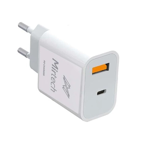 Mirtech T32AC 20W USB C (Type-C) Hızlı Şarj Cihazı, Tüm Android Cihazlarla Uyumlu 521025 - Resim 3