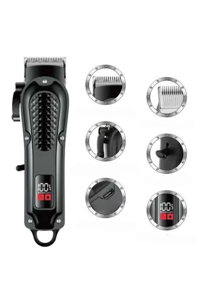 Saç Kesme Aleti Dijital Saç Sakal Tıraş Makinesi Dijital Göstergeli - Resim 5