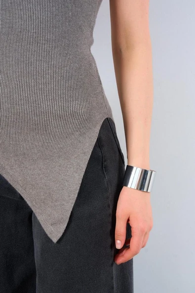 Yanı Uzun Atlet - Orta Gri - 4