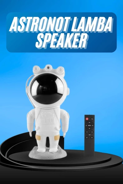 Gece Lambası Astronot Bluetooth Hoparlörlü Galaksi Işık Projektörü ürün görseli 1