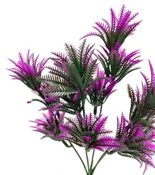 Yapay Çiçek Plastik Demet Fuşya Mini Sıkas Demeti Garnitür Aradal Dekoratif Yapay Bitki - Resim 3