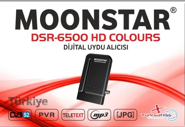 MOONSTAR DSR 6500 HD COLOURS SERİSİ UYDU ALICISI ürün görseli 1