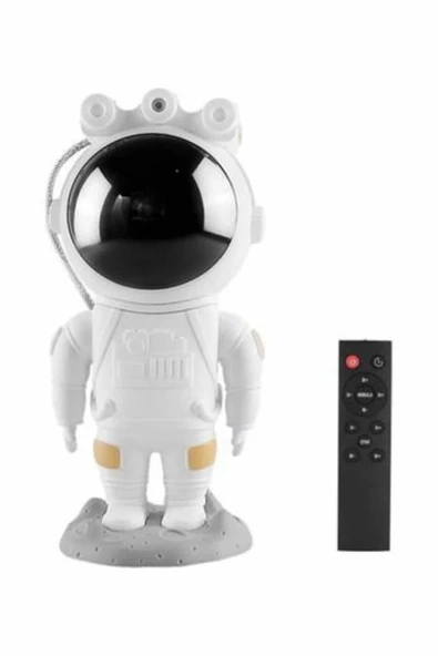 Projeksiyon Astronot Lamba Speaker Sevimli Astronot Bluetooth Hoparlör - Resim 2