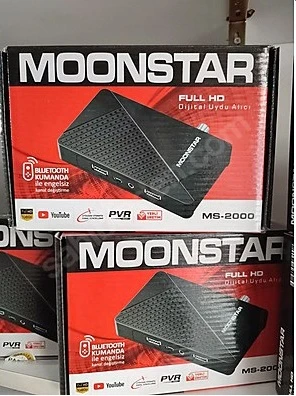 MOONSTAR MS-2000 UYDU ALICI MİNİ FULL HD Bluetooth Kumanda  YOUTUBE IPTV - Resim 2