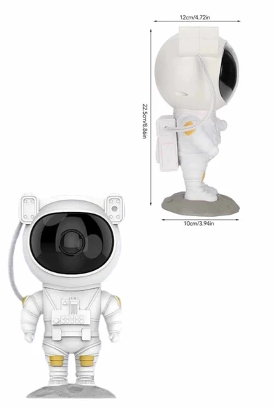Astronot Şeklinde Bluetooth Hoparlör Gökyüzü Kumandalı Aydınlatma Lamba - Resim 4