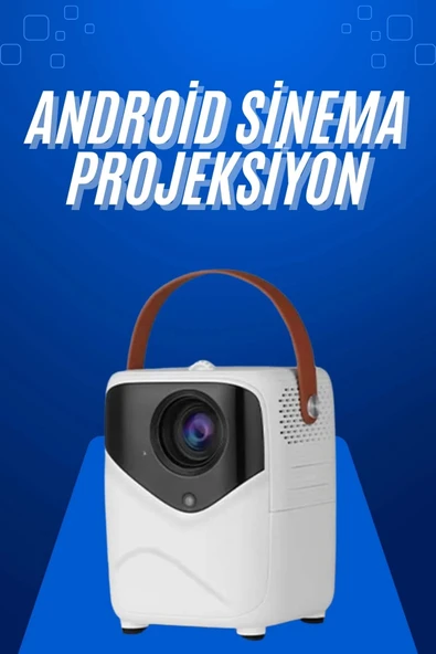 HD Ayaklı Portatif Projeksiyon Cihazı Android İşlemcili Sinema Projektörü
