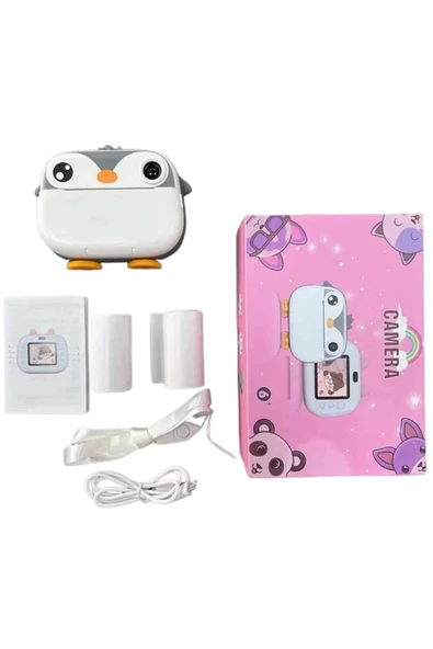 Çocuklara Özel Şirin Tasarımlı Mini Fotoğraf Yazıcısı 3 Adet Rulo Hediyeli - Resim 2