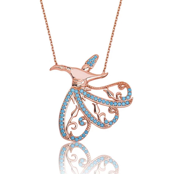 Gümüş Semazen Bayan Kolye ürün görseli