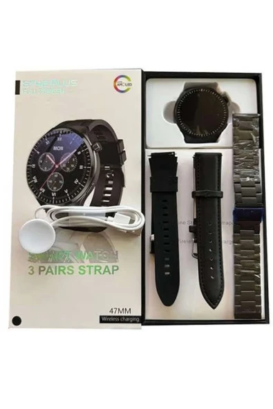 Akıllı Saat Yeni Nesil Üç Kordonlu Nabız Ölçer Çağrı Cevaplama - Resim 3