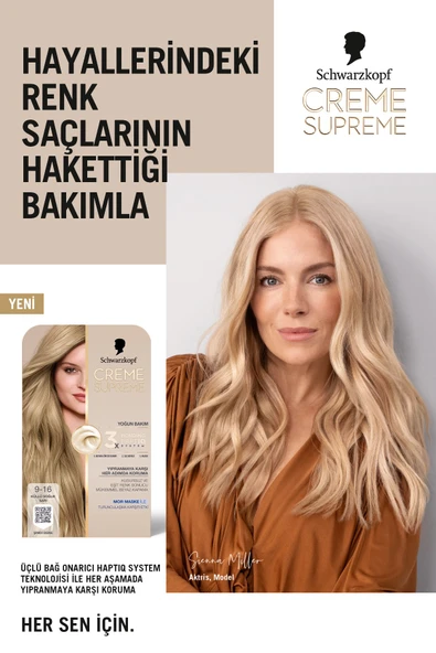 Schwarzkopf Creme Supreme Full Kit 6-0 Açık Kahve - Resim 4