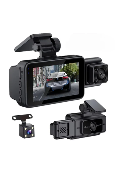 Blic Blm-90 Araç Kamerası  3.0 Ekran 120 Geniş Açı G-Sensör HD Kayıt