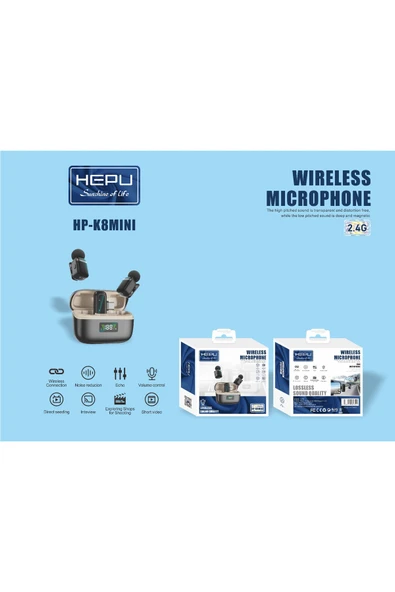 Plentiful s35 MINI Kablosuz Yaka Mikrofonu | 2’li Set | Gürültü Engelleyici | 30 sa pil ömrü l 2.4G | | Şarj Kutulu - 2