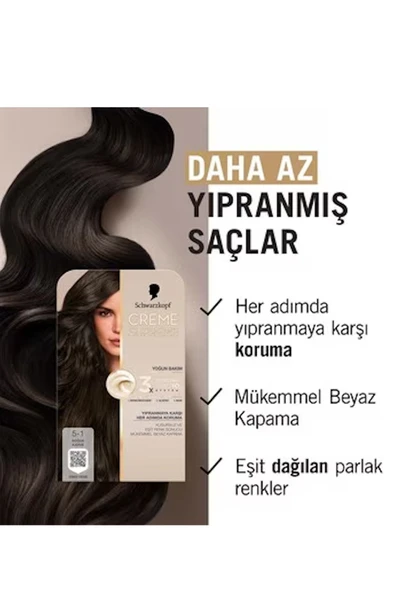 Schwarzkopf Creme Supreme Saç Boyası 5-1 Soğuk Kahve - 3