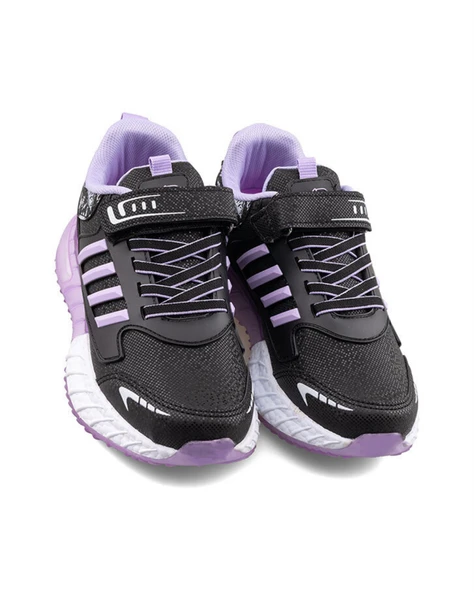 Lafonten 748 Çocuk Siyah-Lila (31-35) Günlük Spor Ayakkabı - 2