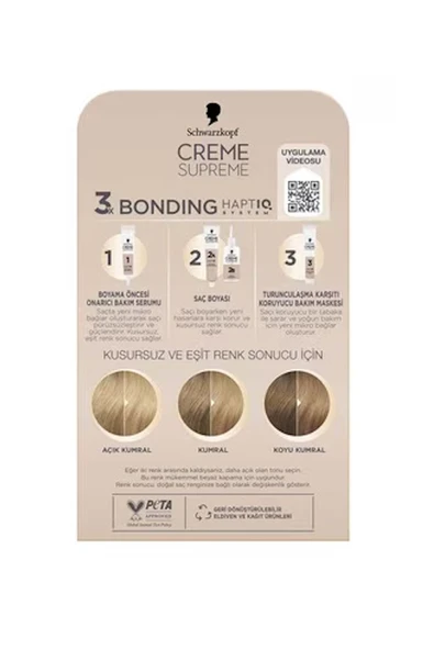 Schwarzkopf Creme Supreme Full Kit 9-16 Küllü Soğuk Sarı - Resim 3