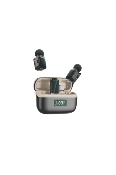 Plentiful s35 MINI Kablosuz Yaka Mikrofonu | 2’li Set | Gürültü Engelleyici | 30 sa pil ömrü l 2.4G | | Şarj Kutulu - 1