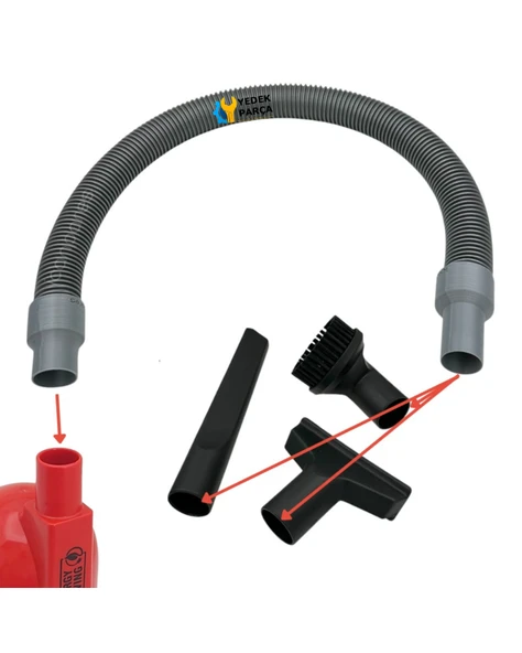 Fantom Uyumlu Pratic-S P 1200 Süpürge Hortumu Araç Kiti - Resim 3