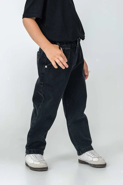 Çift Cepli Lastikli Bel Rahat Erkek Çocuk Pantolon - 9