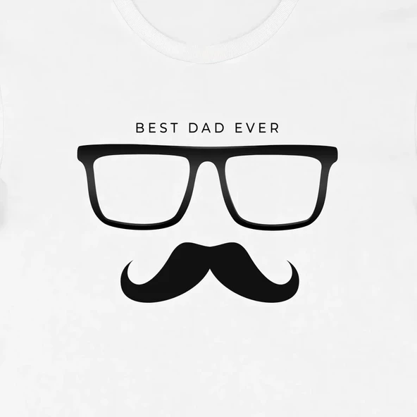 Babalar Günü Baskılı T-shirt - Beyaz - Resim 2