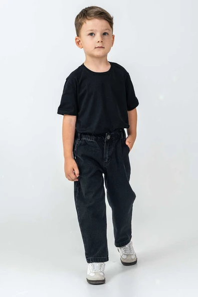 Çift Cepli Lastikli Bel Rahat Erkek Çocuk Pantolon - 8