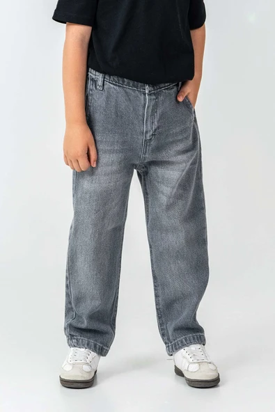 Çift Cepli Lastikli Bel Rahat Erkek Çocuk Pantolon - 3