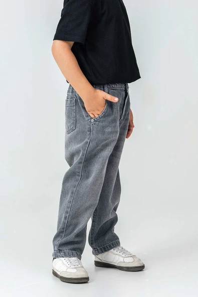 Çift Cepli Lastikli Bel Rahat Erkek Çocuk Pantolon - 6