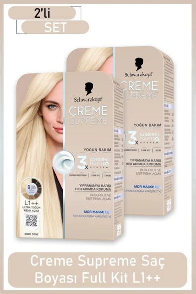 Schwarzkopf Creme Supreme Full Kit L1++ Ultra Yoğun Renk Açıcı x 2 Adet ürün görseli