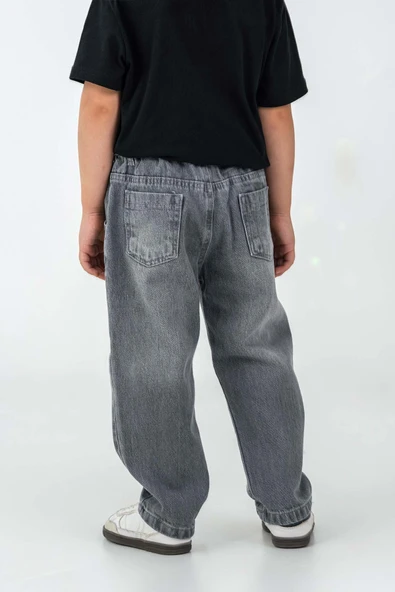 Çift Cepli Lastikli Bel Rahat Erkek Çocuk Pantolon - 7