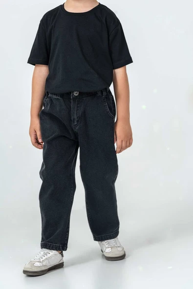 Çift Cepli Lastikli Bel Rahat Erkek Çocuk Pantolon - 11