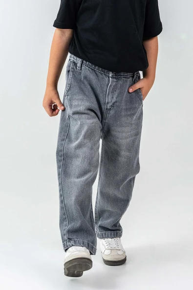 Çift Cepli Lastikli Bel Rahat Erkek Çocuk Pantolon - 4