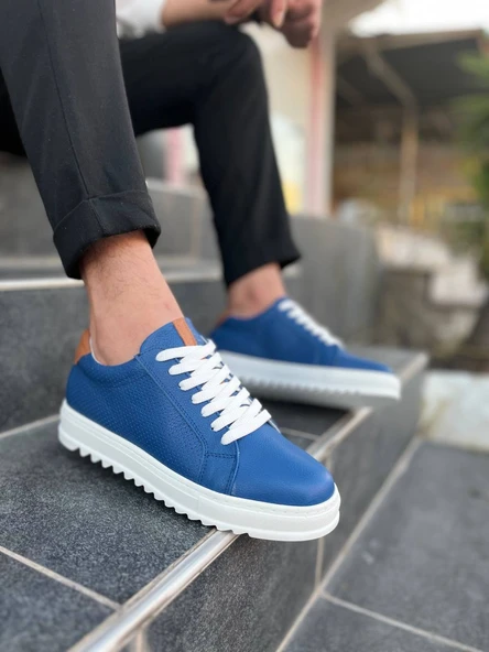 KB-DX2 Kuback Mavi Deri Günlük Erkek Ayakkabı ürün görseli 1