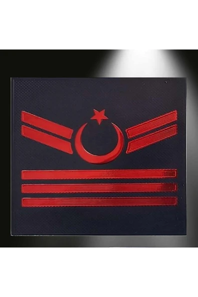 Minyatür Mini Göğüs J. Asayiş 3 Kademeli Uzman Çavuş 3D Plastik TPU Rütbesi, 2025 Yeni Tip, Cırtlı