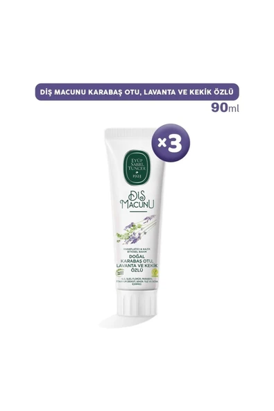 Eyüp Sabri Tuncer Diş Macunu Karabaş Otu, Lavanta Ve Kekik Özlü 90 Ml X 3 Adet - 1
