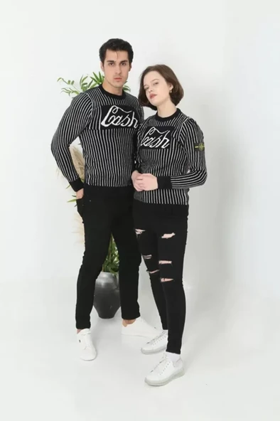 Erkek Bisiklet Yaka Yün Örmeli Triko Kazak - Siyah - 2