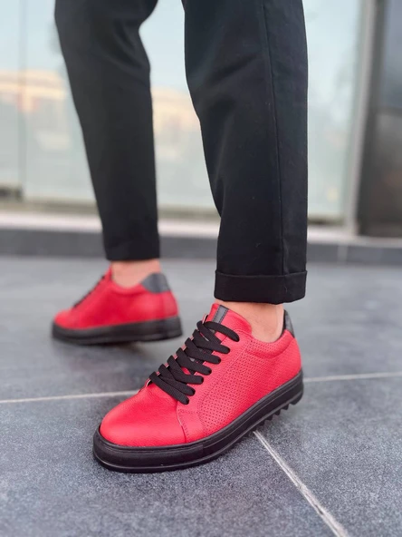 KB-DX2 Kuback Kırmızı Deri Günlük Erkek Ayakkabı - Resim 2