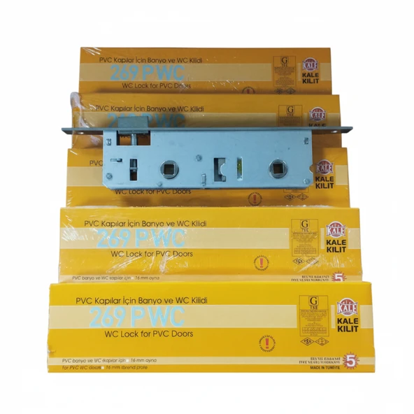 269 PWC PVC KAPILAR İÇİN BANYO VE WC KİLİDİ 35 MM 5 ADET ürün görseli 1