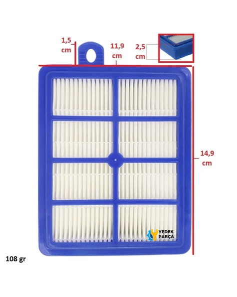 Philips Uyumlu FC 9210 Marathon Güçlü Hortum Başlık Boru Hepa Filtre Set - Resim 8