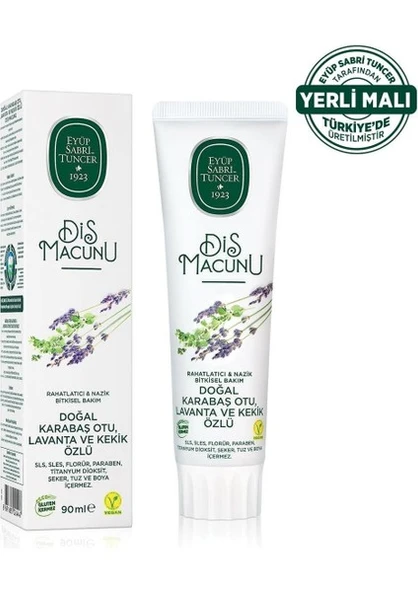 Eyüp Sabri Tuncer Doğal Karabaş Otu, Lavanta Ve Kekik Özlü Diş Macunu 90 ml - 1