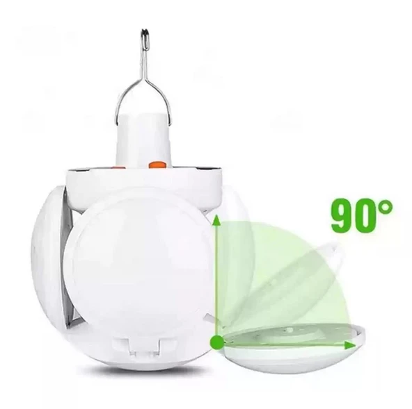 Sepetinegelsin 5 Ledli 3 Farklı Işık Modlu Açılıp Kapanabilir Askılı Led Kanatlı Güneş Enerjili Solar Aydınlatma Kamp Feneri - Resim 4