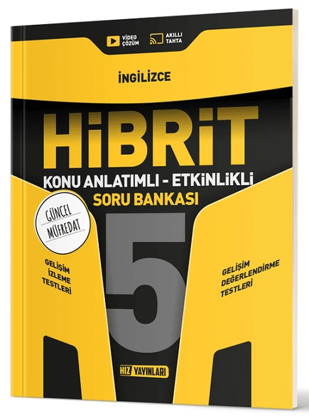 Hız Yayınları 5. Sınıf İngilizce Hibrit Konu Anlatımlı Etkinlikli Soru Bankası Hız Yayınları ürün görseli 1