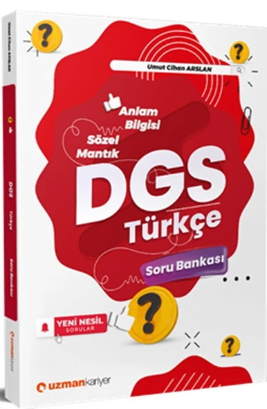 Uzman Kariyer DGS Türkçe Sözel Mantık Anlam Bilgisi Soru Bankası ürün görseli
