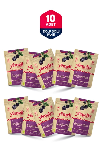 Freeze Dried 10'lu Dolu Dolu Paket Böğürtlen Kuru Meyve Cipsi - Dondurularak Kurutulmuş Böğürtlen 15Gx10 ürün görseli 1