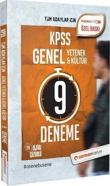 Uzman Kariyer KPSS Genel Yetenek Genel Kültür 9 Deneme Dijital Çözümlü ürün görseli 1