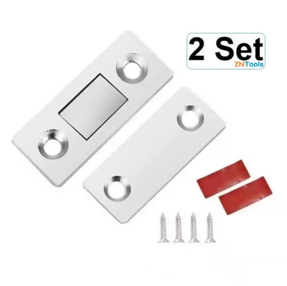 Zhltools 2 Çift Çok Amaçlı Kapı Kapak Dolap Çekmece Mobilya Durdurucu Kapatıcı Mıknatıslar ürün görseli
