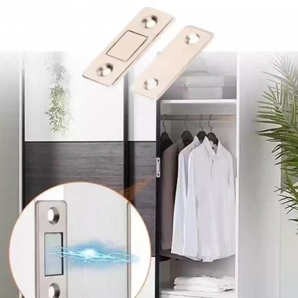 Zhltools 2 Çift Çok Amaçlı Kapı Kapak Dolap Çekmece Mobilya Durdurucu Kapatıcı Mıknatıslar - Resim 5