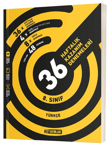 Hız Yayınları 8. Sınıf Türkçe Haftalık 36 Deneme Hız Yayınları ürün görseli
