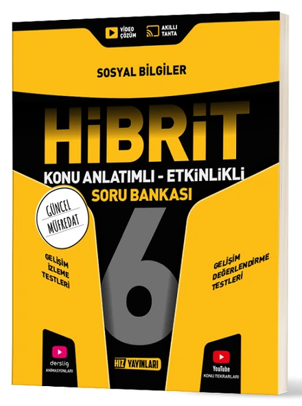 Hız Yayınları 6. Sınıf Sosyal Bilgiler Hibrit Konu Anlatımlı Etkinlikli Soru Bankası Hız Yayınları ürün görseli 1