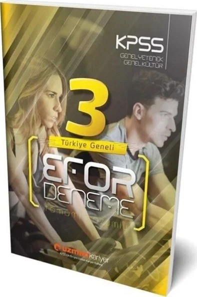 Uzman Kariyer KPSS Genel Yetenek Genel Kültür Efor 3 Deneme Çözümlü ürün görseli 1